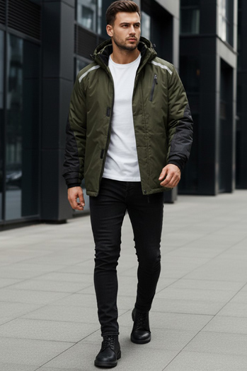 Kurtka męska narciarksa zielona Dstreet TX5128