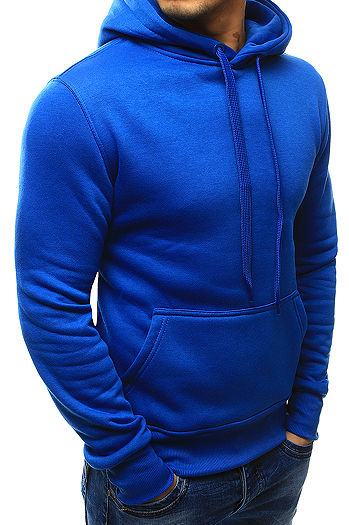 Bluza męska z kapturem niebieska BX2392