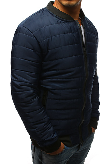 Kurtka męska pikowana bomber jacket granatowa TX2205