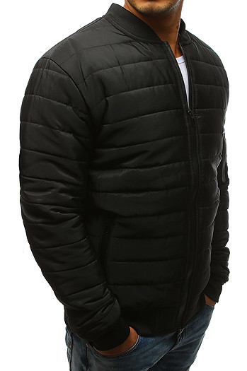 Kurtka męska pikowana bomber jacket czarna TX2213