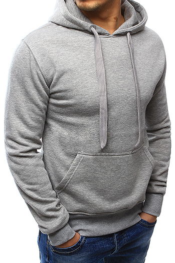Bluza męska z kapturem szara BX3646