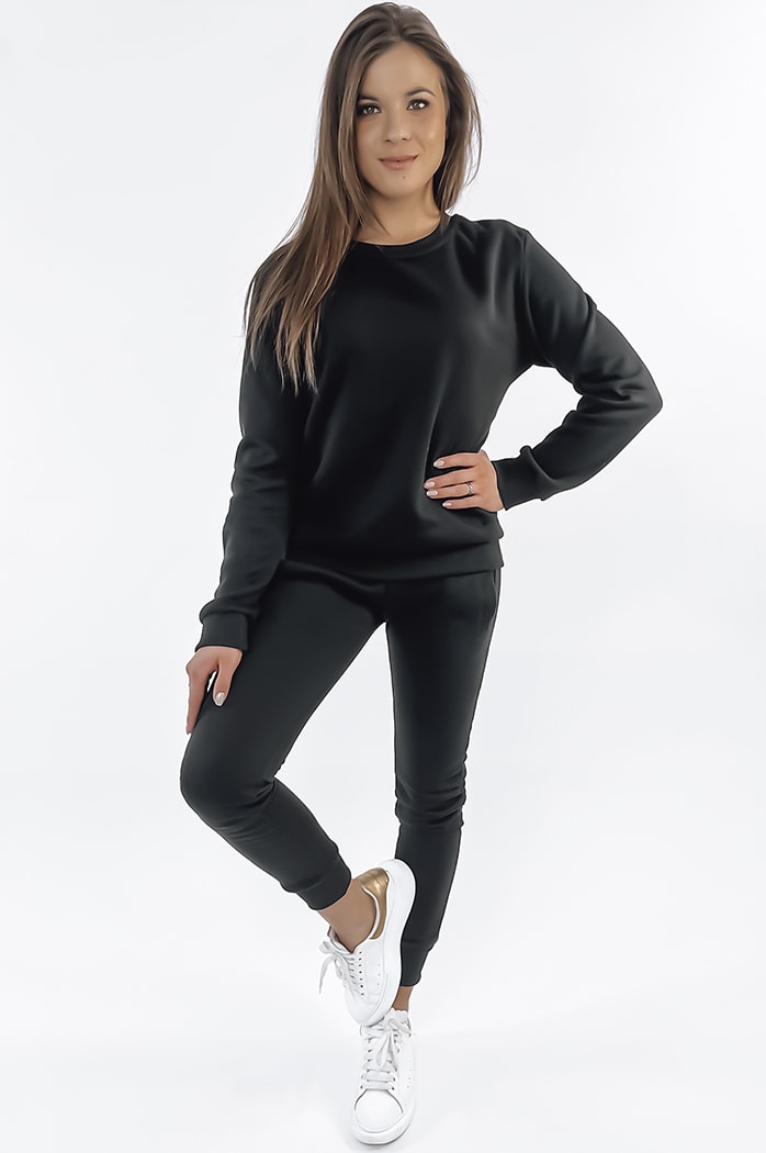 Komplet dresowy FITT damski czarny AY0125