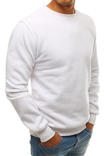 Bluza męska gładka biała Dstreet BX3905