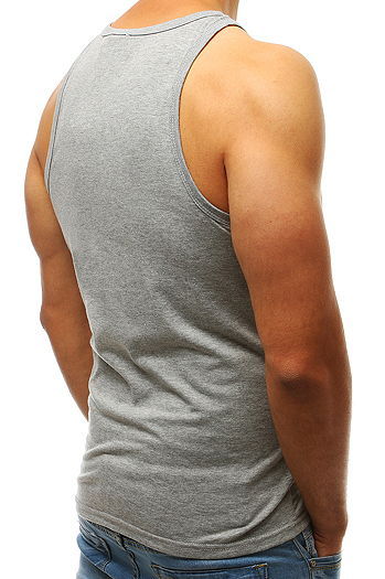Tank top męski bez nadruku szary Dstreet RX3587