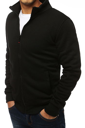 Bluza męska rozpinana bez kaptura czarna BX4110