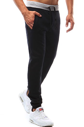 Spodnie męskie dresowe czarne Dstreet UX2213