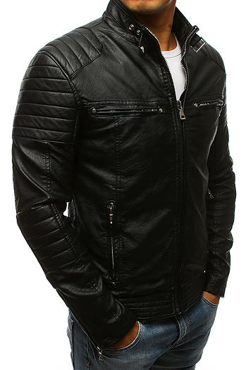 Kurtka męska skórzana czarna Dstreet TX3265