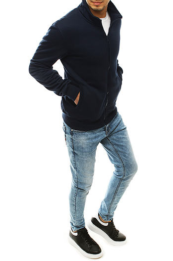 Bluza męska rozpinana bez kaptura granatowa BX4567