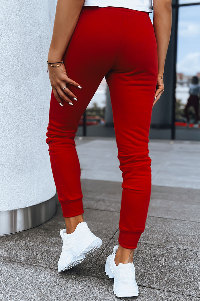 Spodnie damskie dresowe FITS czerwone UY0533