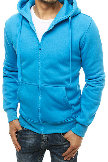Bluza męska z kapturem jasnoniebieska Dstreet BX4689