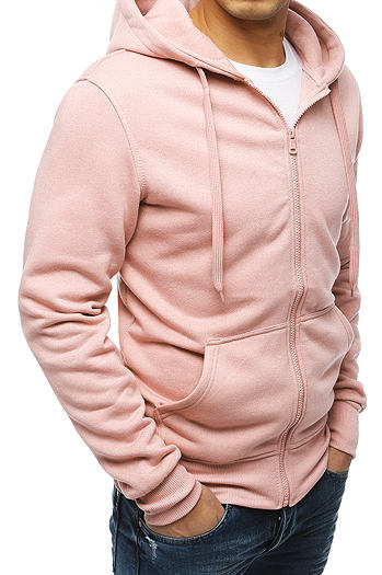 Bluza męska z kapturem różowa Dstreet BX4834