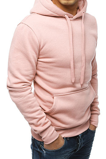 Bluza męska z kapturem różowa Dstreet BX4845
