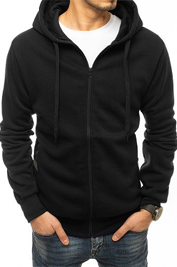 Bluza męska rozpinana z kapturem czarna Dstreet BX4940