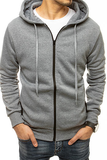 Bluza męska rozpinana z kapturem szara Dstreet BX4945
