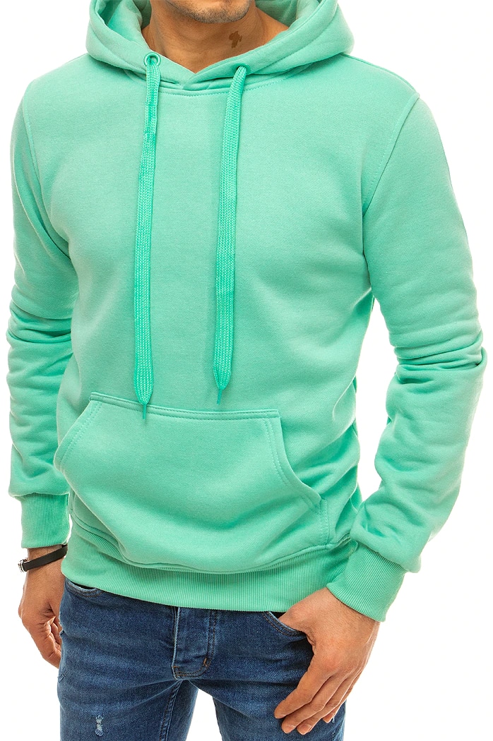 Bluza męska z kapturem miętowa Dstreet BX4946