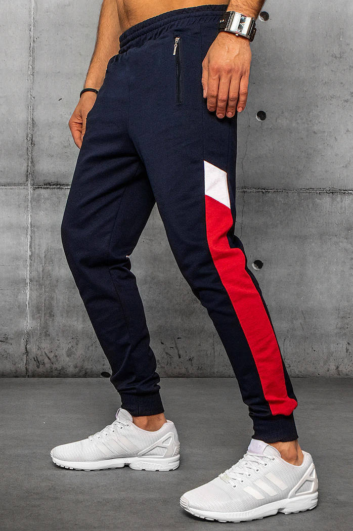 Spodnie męskie dresowe granatowe Dstreet UX3200