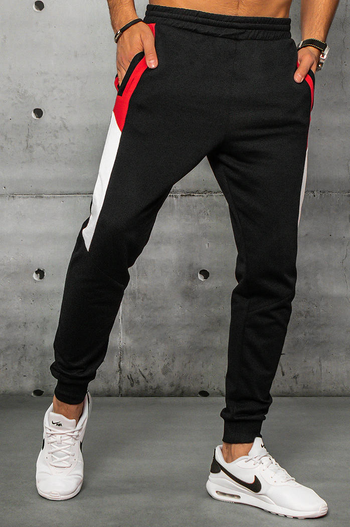 Spodnie męskie dresowe czarne Dstreet UX3202