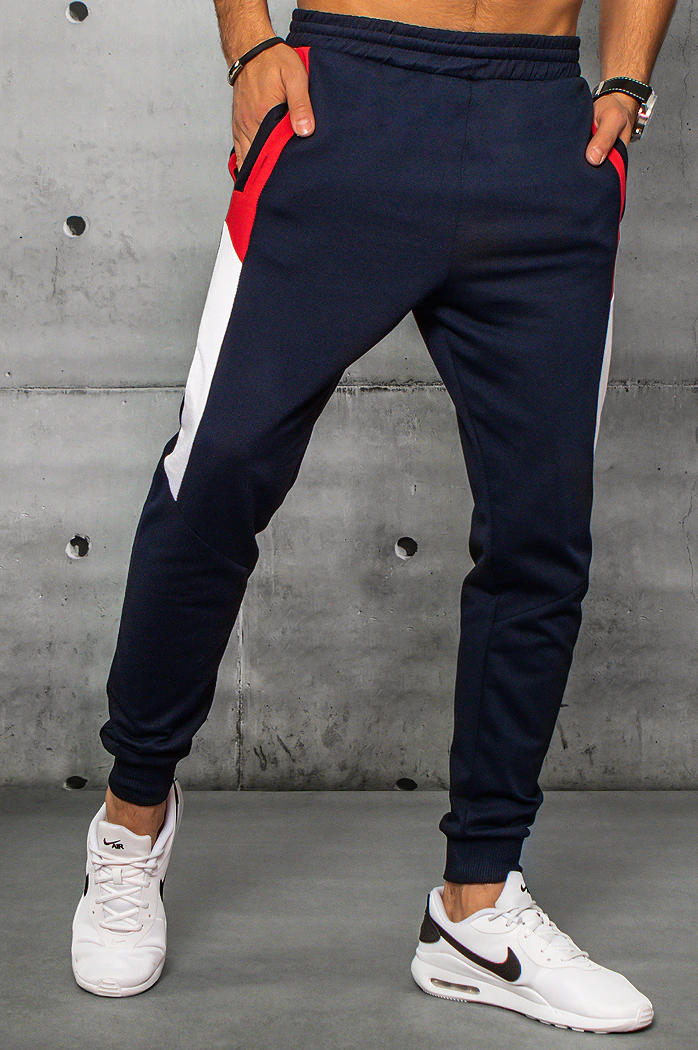 Spodnie męskie dresowe granatowe Dstreet UX3203