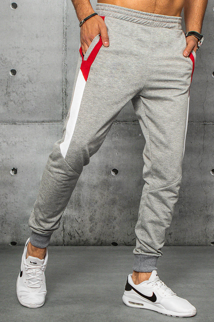 Spodnie męskie dresowe jasnoszare Dstreet UX3204