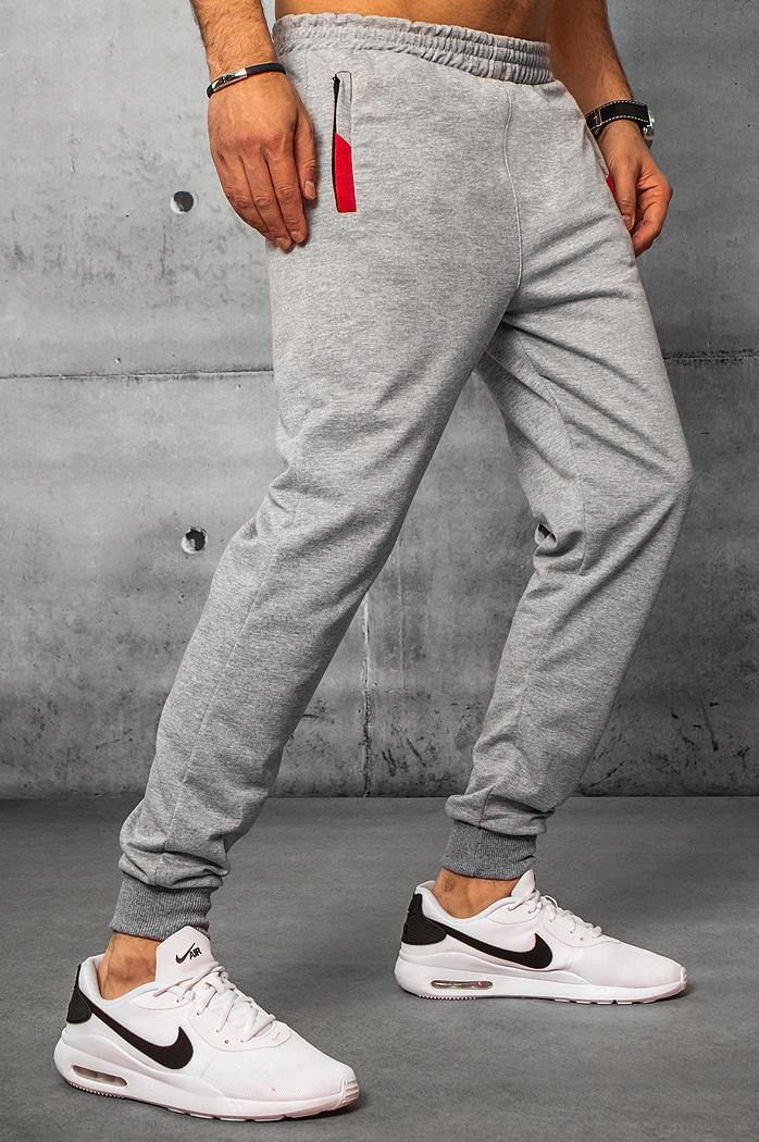 Spodnie męskie dresowe jasnoszare Dstreet UX3206