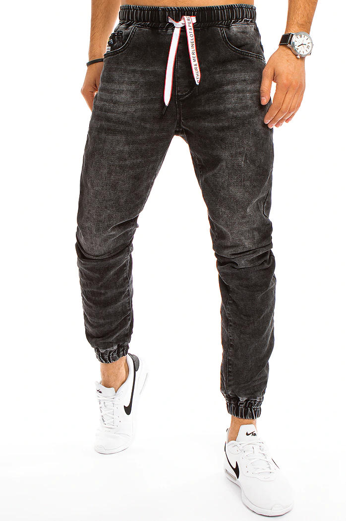 Spodnie męskie jeansowe czarne Dstreet UX3226