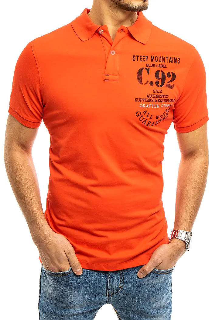 Koszulka polo męska koralowa Dstreet PX0460