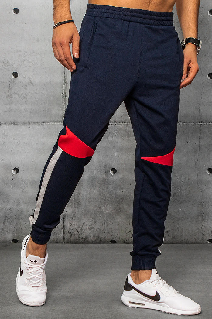 Spodnie męskie dresowe granatowe Dstreet UX3240