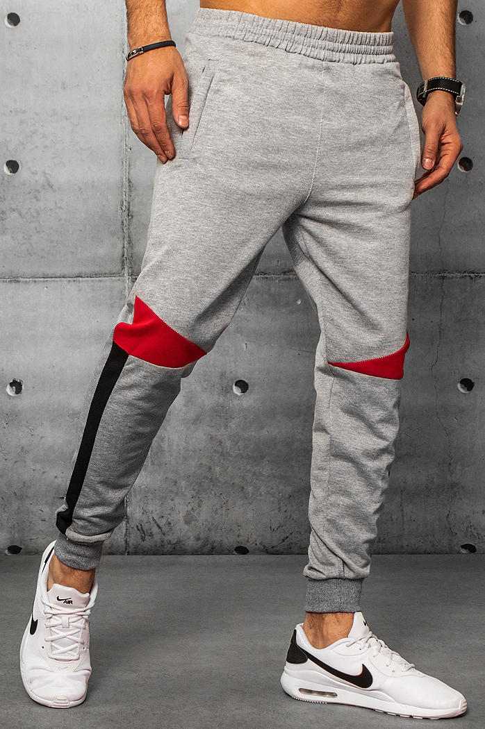 Spodnie męskie dresowe jasnoszare Dstreet UX3241