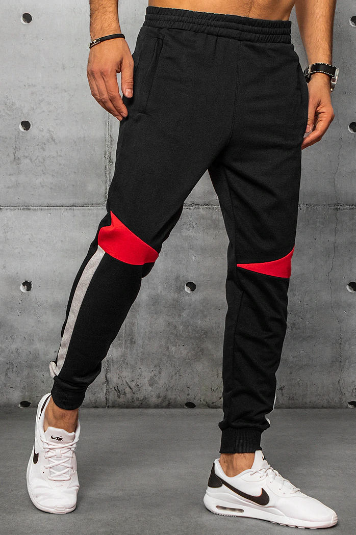 Spodnie męskie dresowe czarne Dstreet UX3242