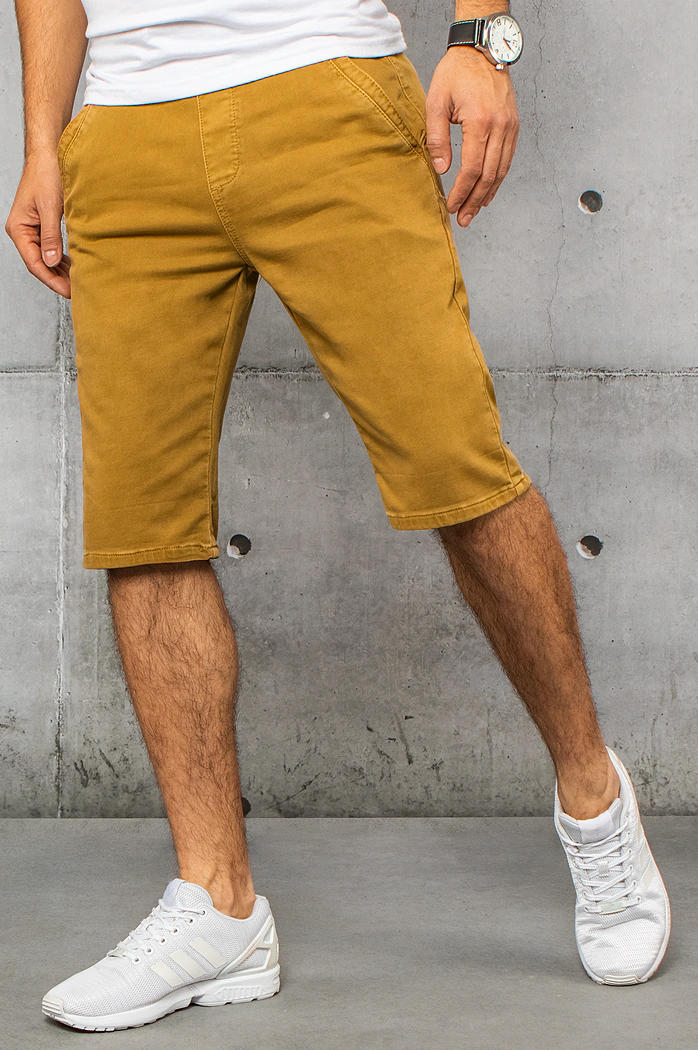 Spodenki męskie jeansowe musztardowe Dstreet SX1434