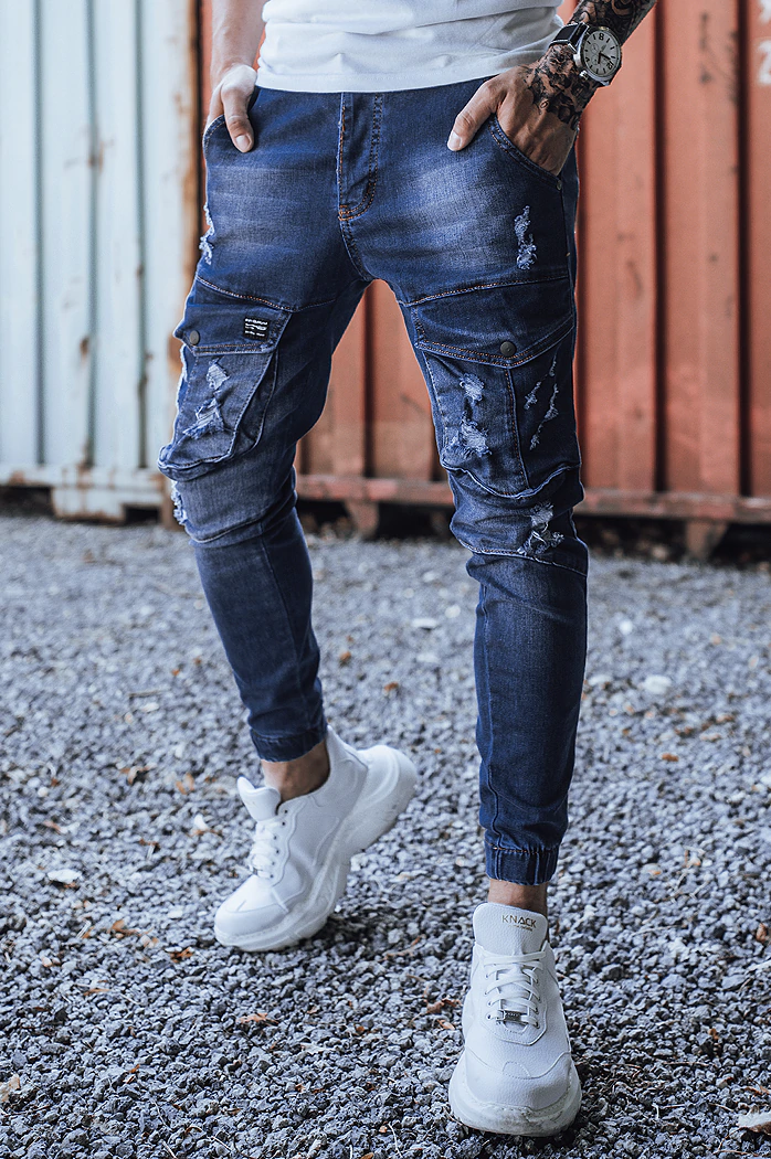 Spodnie męskie niebieskie Dstreet UX3286