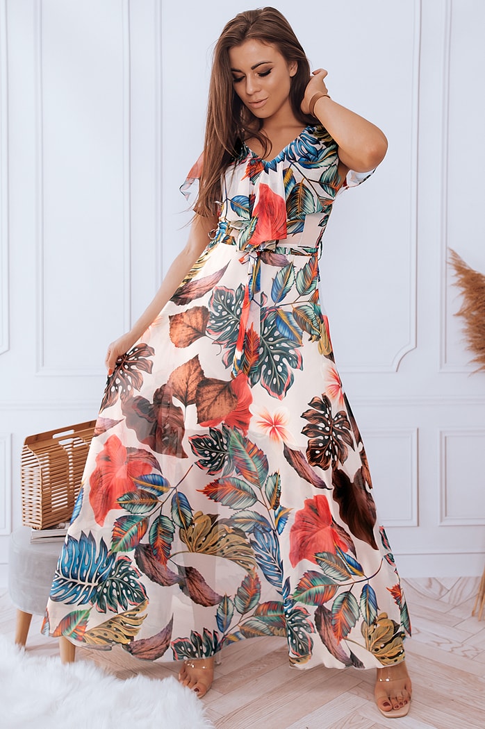 Sukienka maxi CRESPO biała Dstreet EY1917