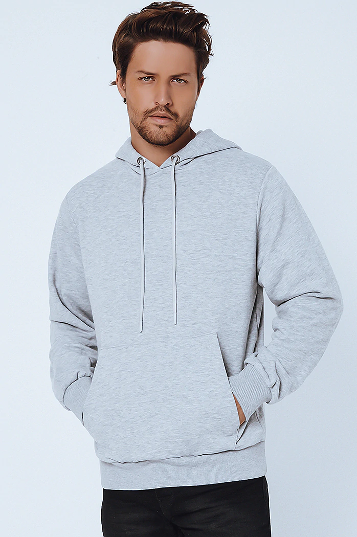 Bluza męska z kapturem szara Dstreet BX5019