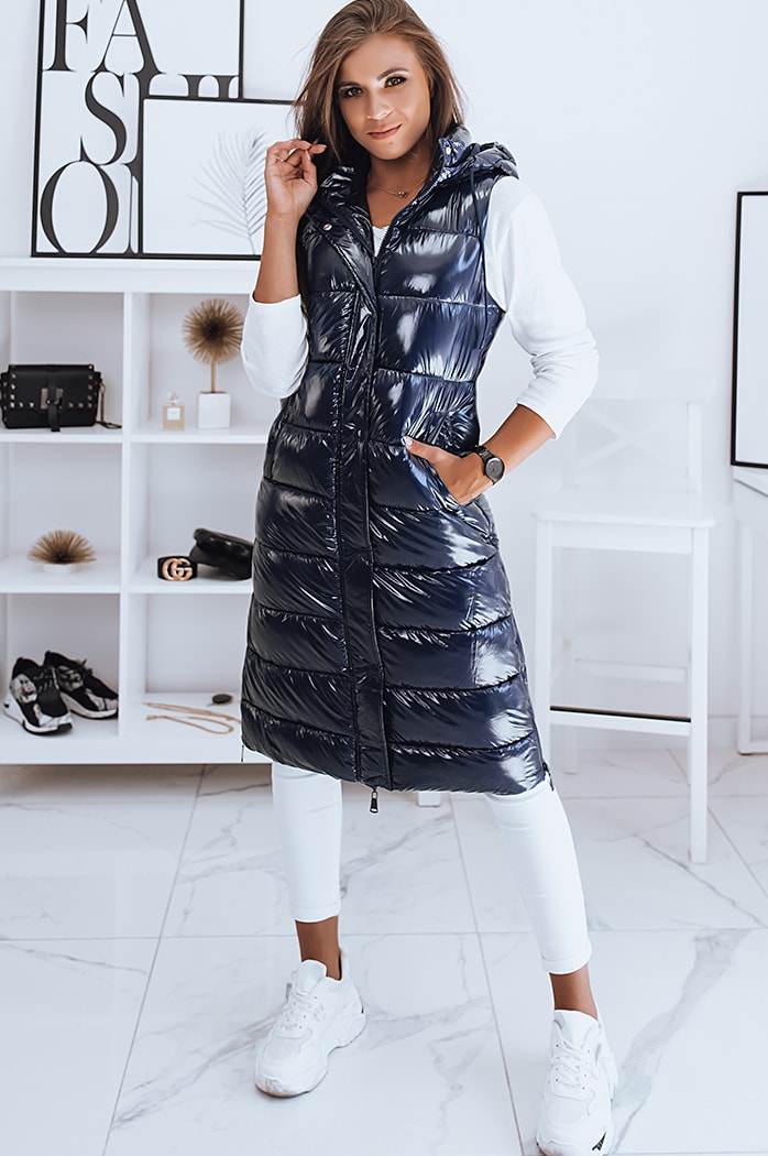 Kamizelka pikowana damska GANTINI niebieska Dstreet TY2015