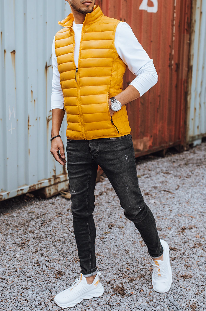 Kamizelka męska pikowana żółta Dstreet TX3575z