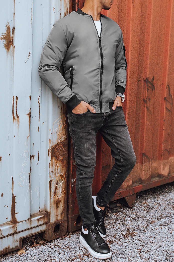 Kurtka męska bomber jacket grafitowa Dstreet TX3824