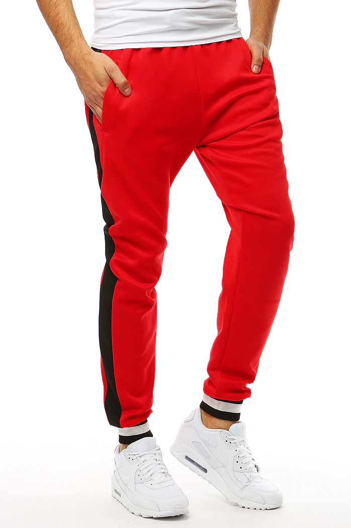 Spodnie męskie dresowe czerwone Dstreet UX3359
