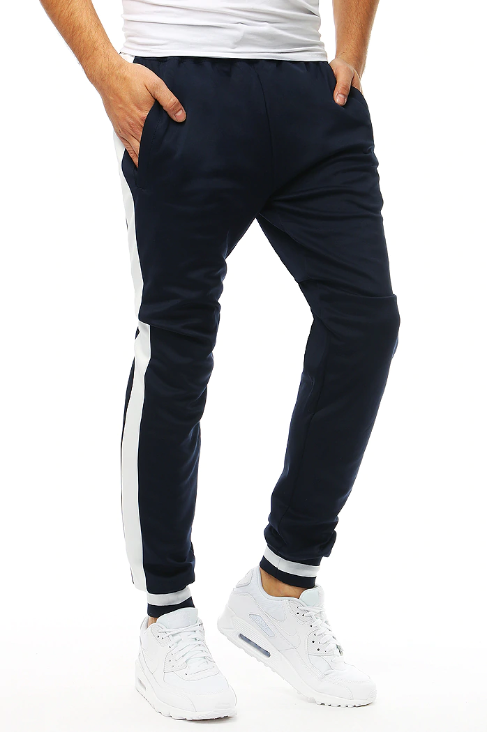 Spodnie męskie dresowe granatowe Dstreet UX3361