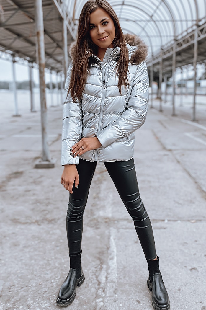 Kurtka damska NELLY srebrna Dstreet TY2273