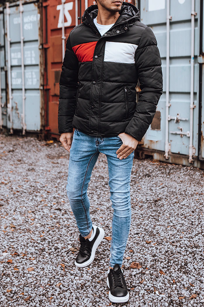 Kurtka męska zimowa pikowana czarna TX3474z