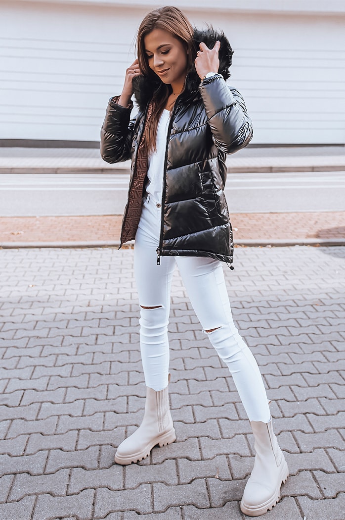 Kurtka zimowa damska pikowana PAGET czarna Dstreet TY2401