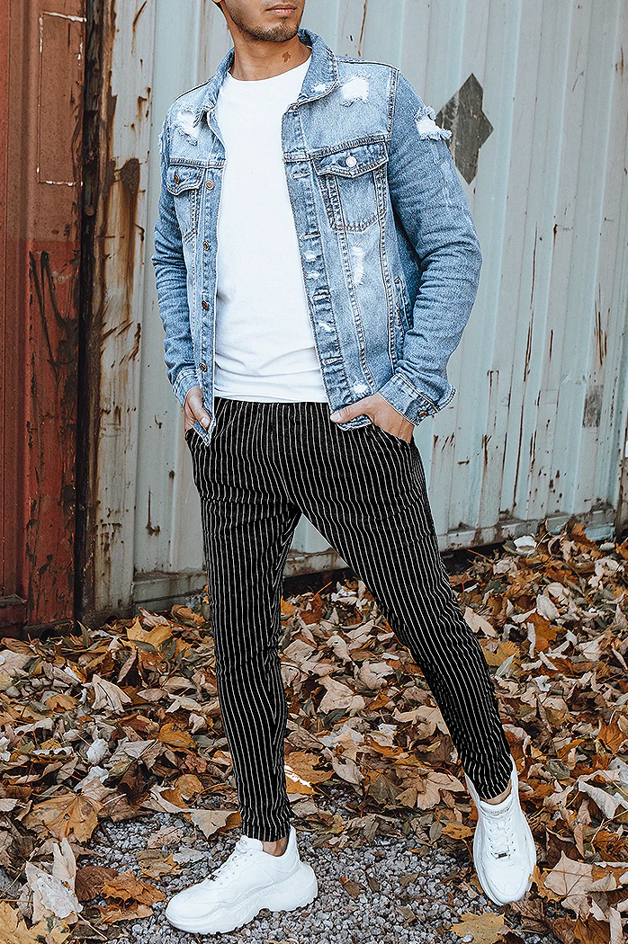 Spodnie męskie chinosy czarne Dstreet UX3431