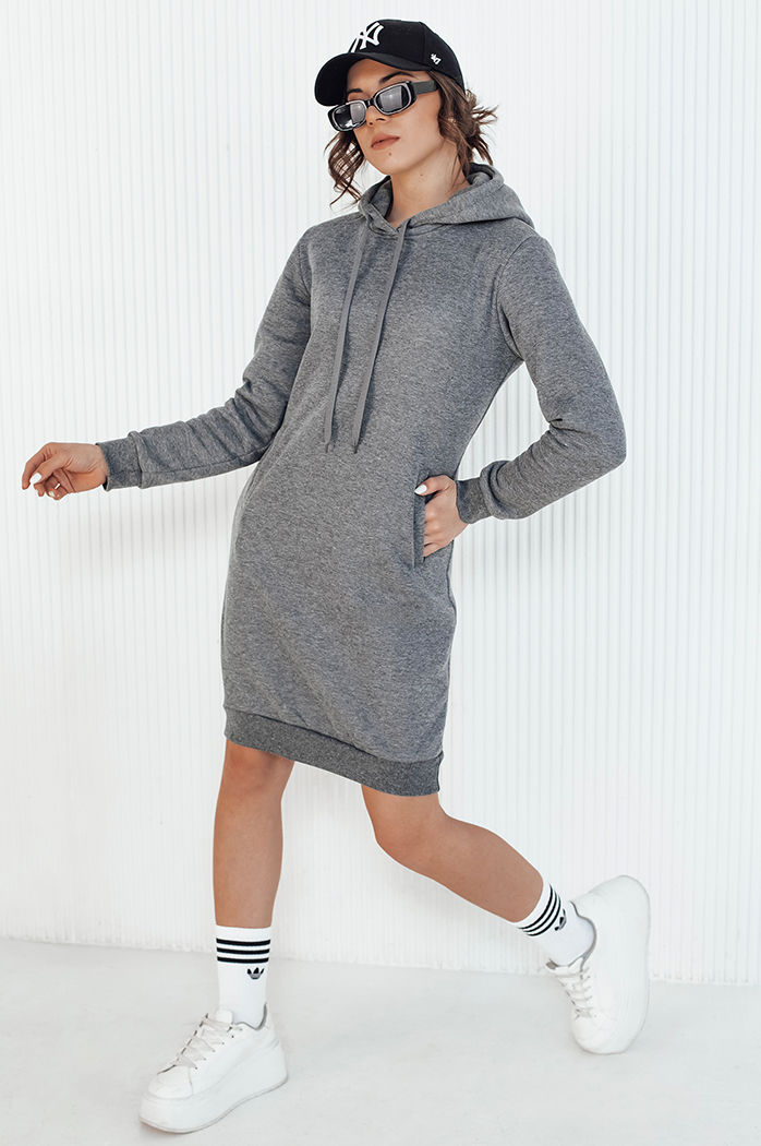 Sukienka bluzowa GARNET ciemnoszara Dstreet EY1429z