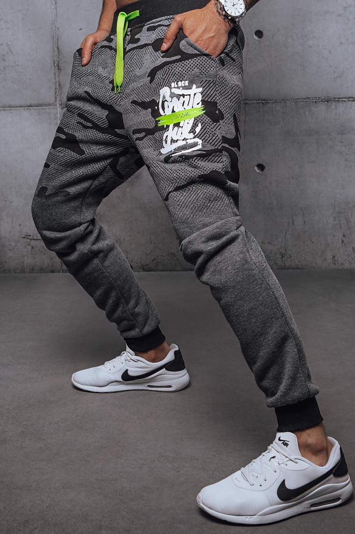 Spodnie dresowe męskie antracytowe Dstreet UX3447