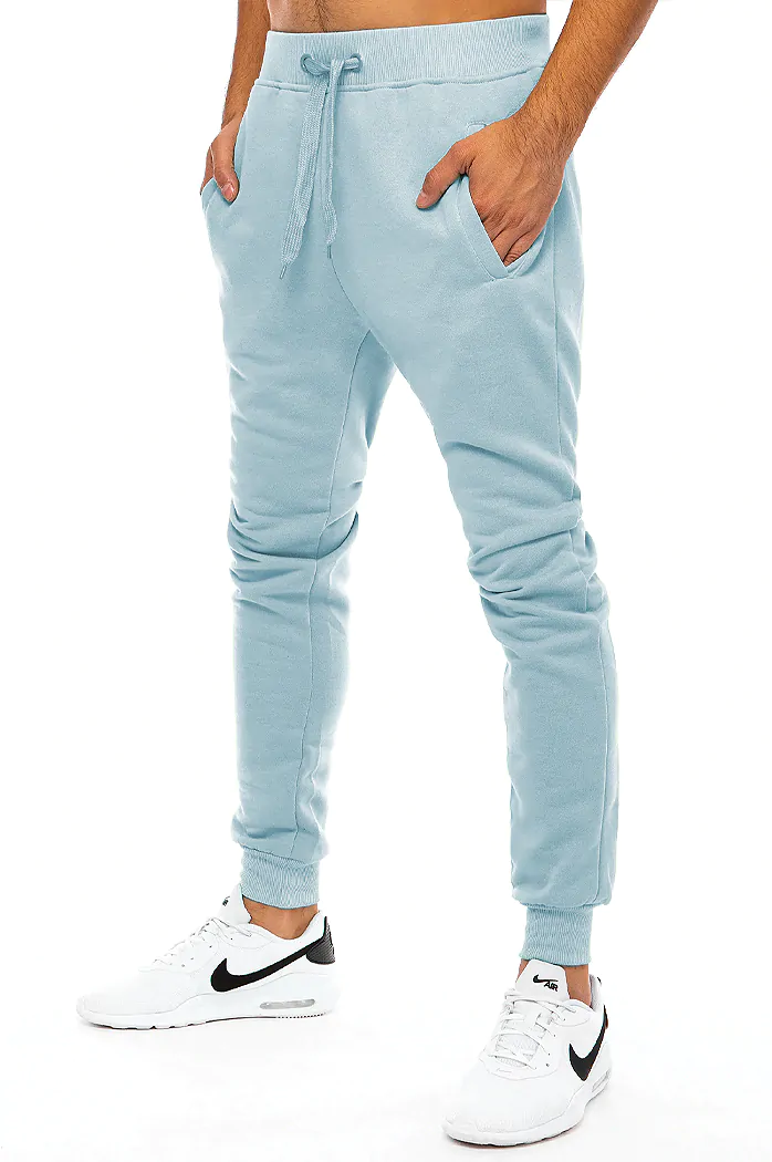 Spodnie męskie dresowe blękitne Dstreet UX3450