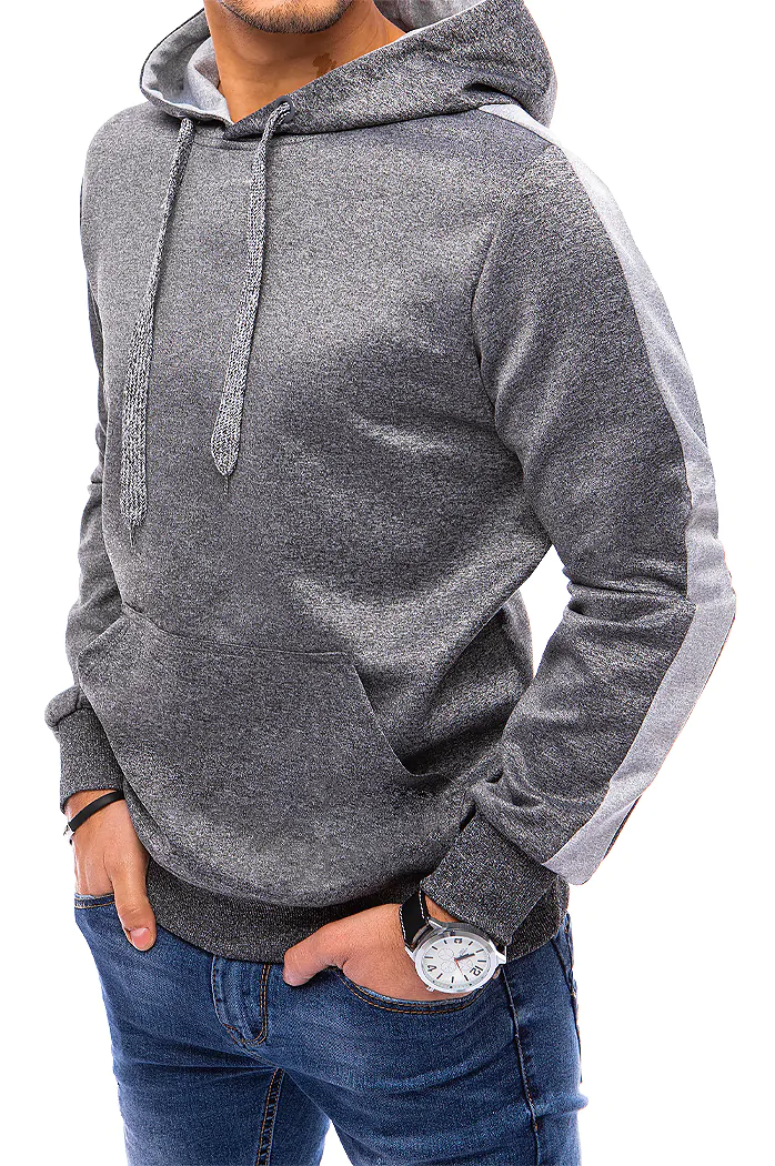 Bluza męska z kapturem ciemnoszara Dstreet BX5122