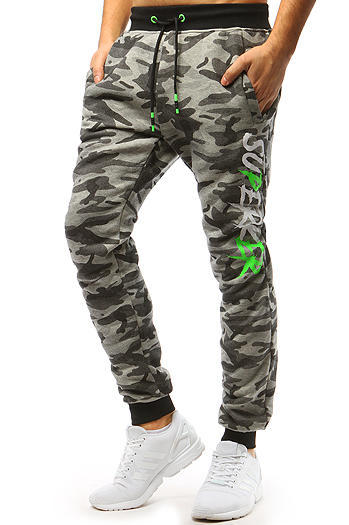 Spodnie męskie dresowe moro jasnoszare UX3509