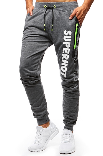 Spodnie męskie dresowe antracytowe Dstreet UX3520