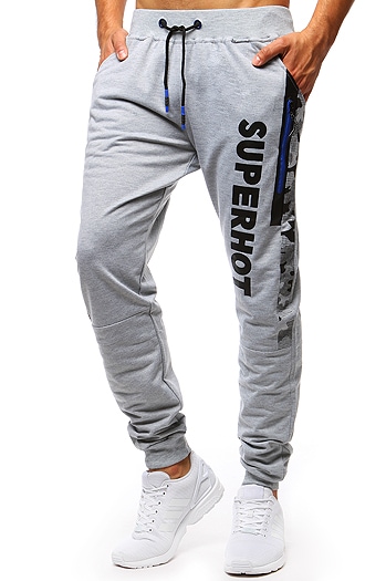 Spodnie męskie dresowe jasnoszare Dstreet UX3521