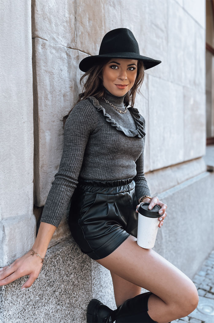 Sweter damski NOAH ciemnoszary Dstreet MY1404